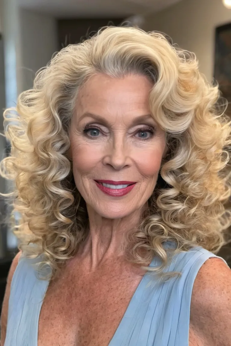Blonde Old Hollywood Curls