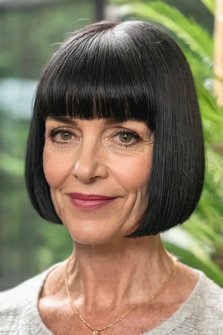 Blunt Bob With Fringe
