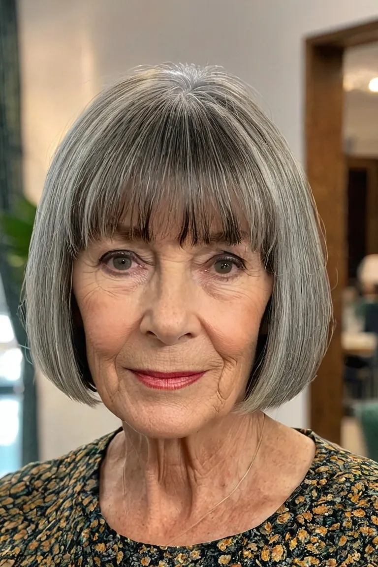 Blunt Cut With Fringe