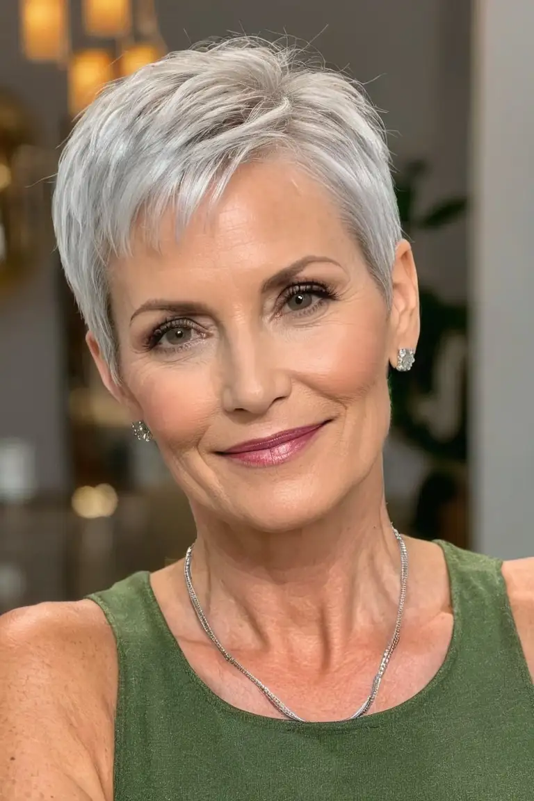 Brushed Forward Platinum Pixie