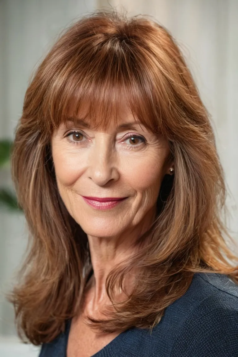 Chestnut Layers With Bangs