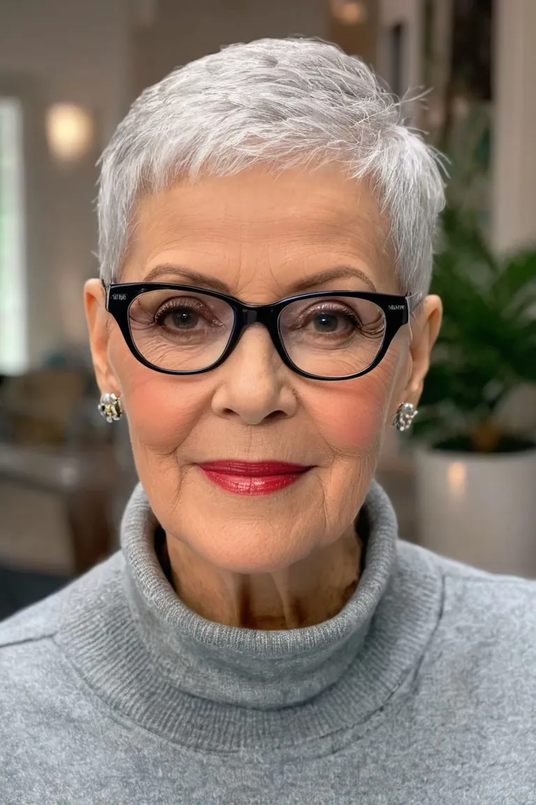 Chic Silver Buzz Cut