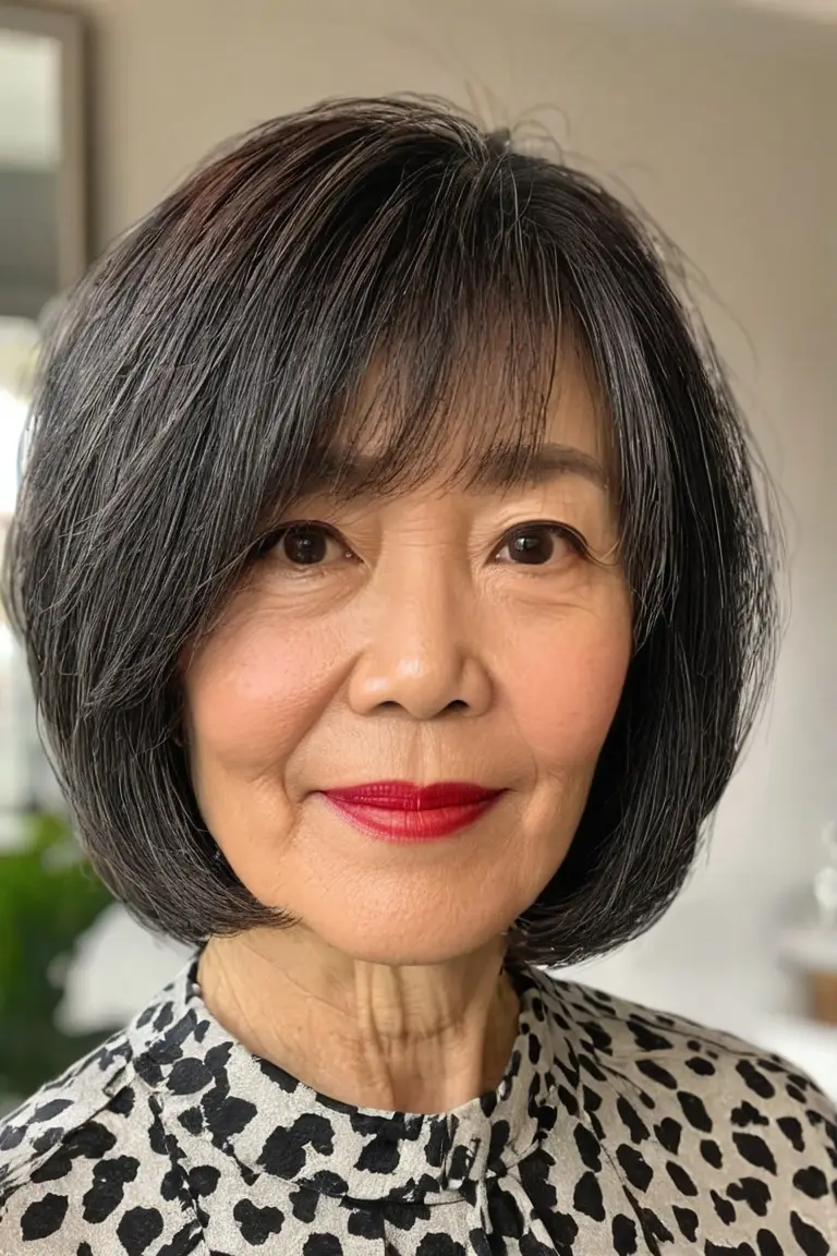 Chin-Length Textured Bob With Layers
