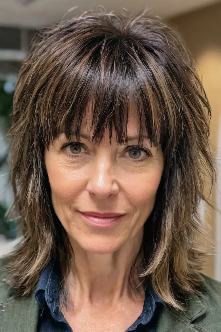 Choppy Layers With Bangs