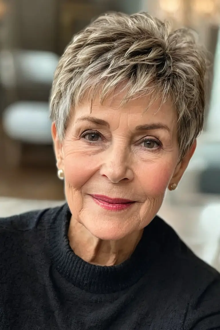 Choppy Pixie With Highlights