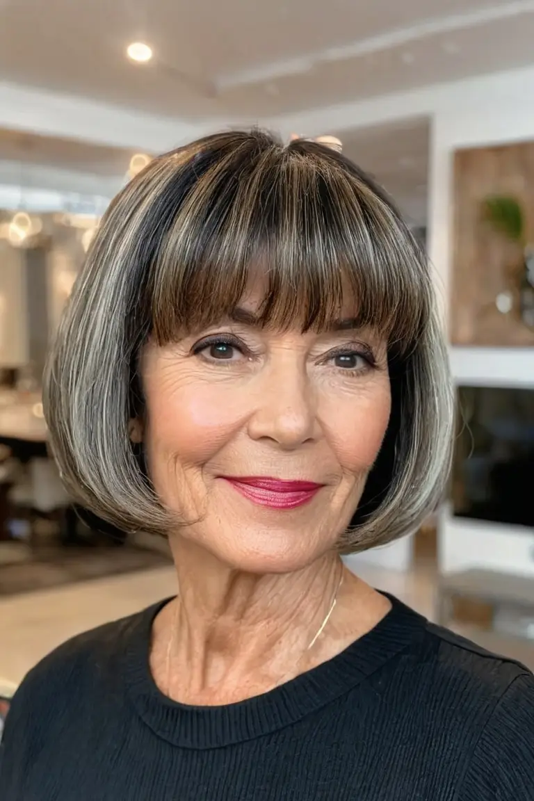 Classic Bob With Bangs
