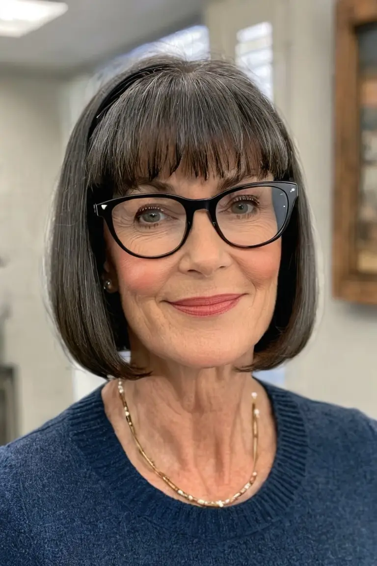 Classic Bob With Bangs