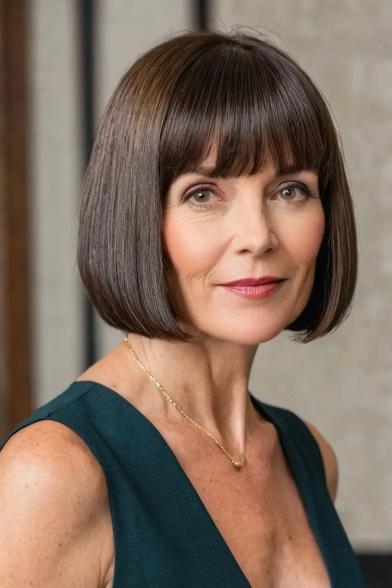 Classic Straight Bob With Bangs