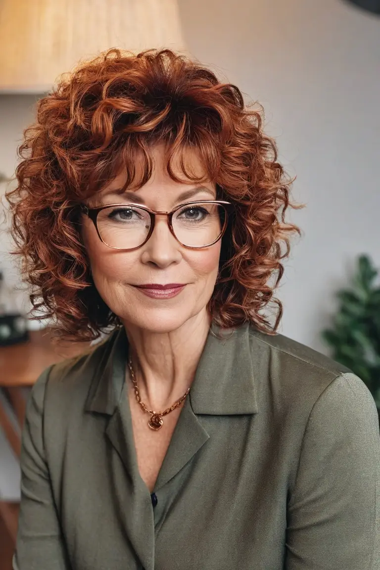 Copper Curls With Fringe