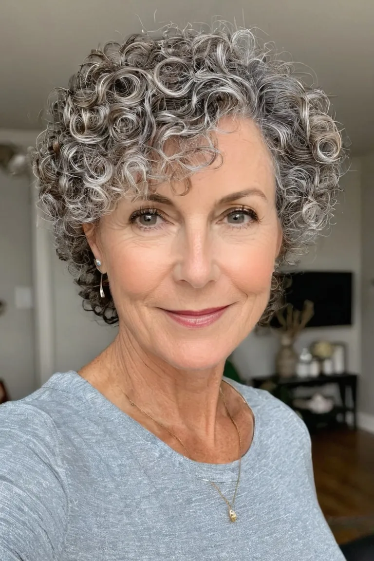 Curly Grown-Out Pixie