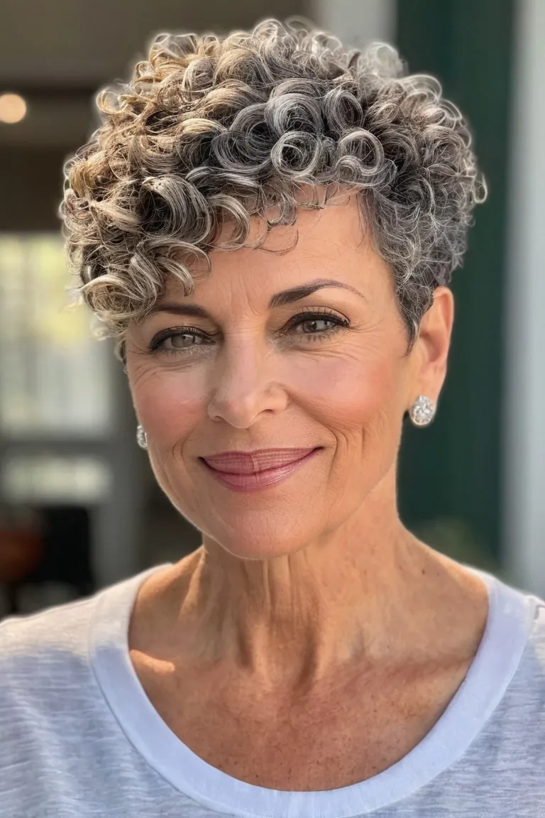 Curly Pixie With Undercut