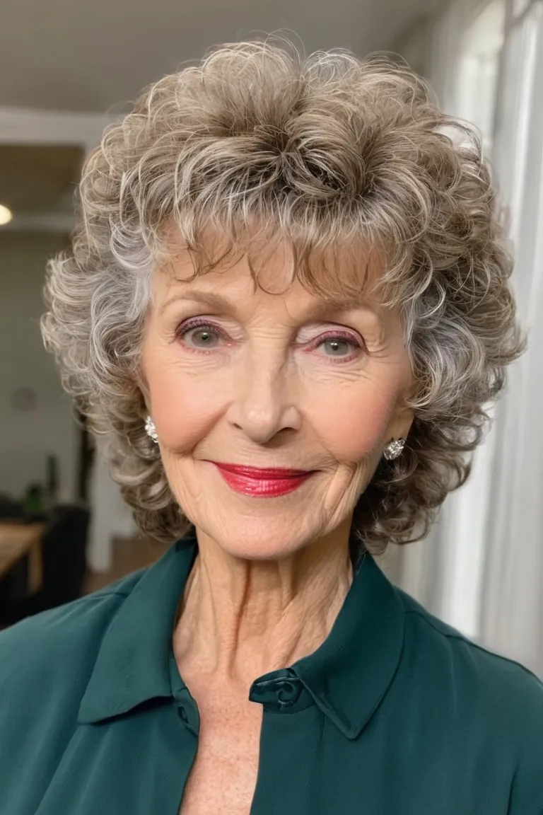 Curly Shag With Fringe