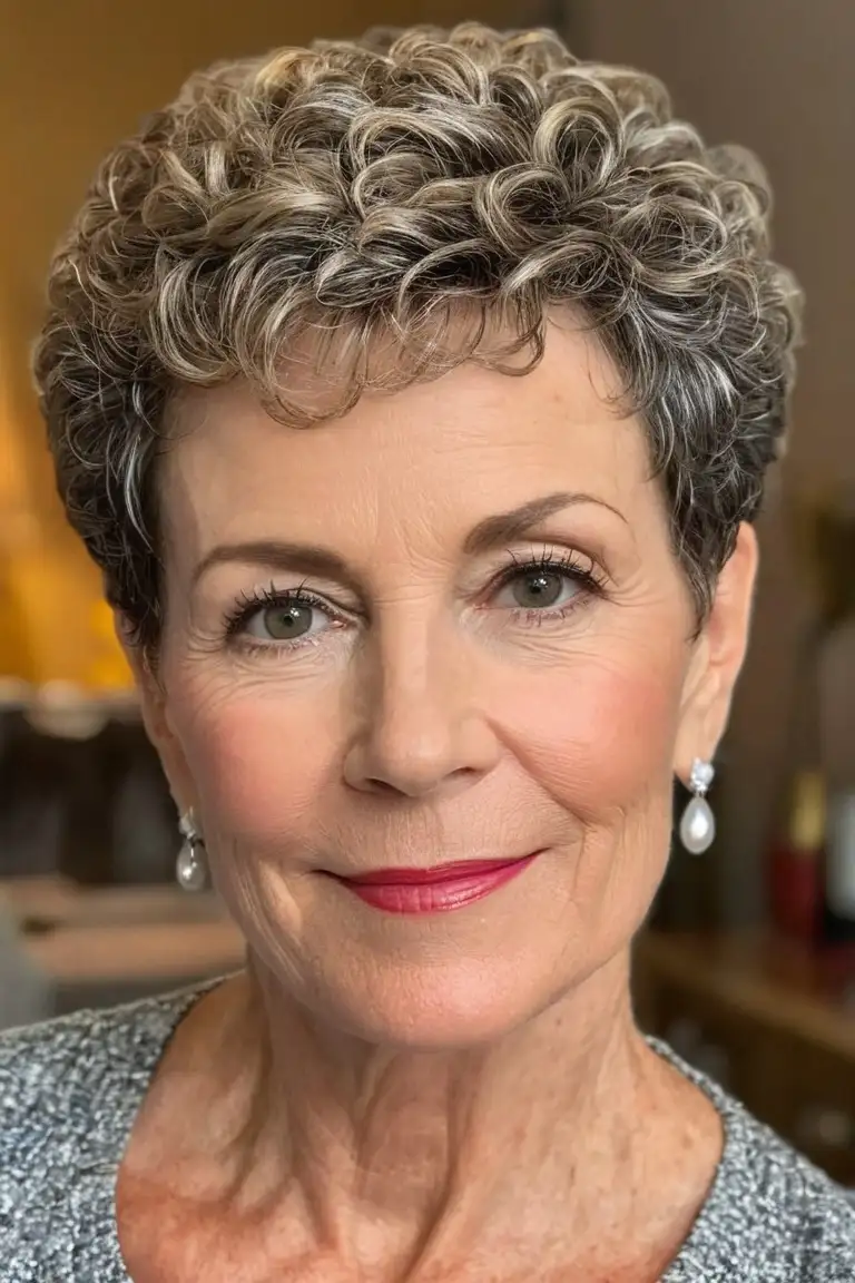 Curly Tapered Pixie