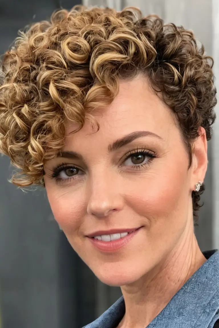 Curly Tapered Pixie