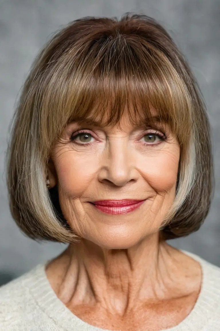 Face-Framing Bob With Bangs