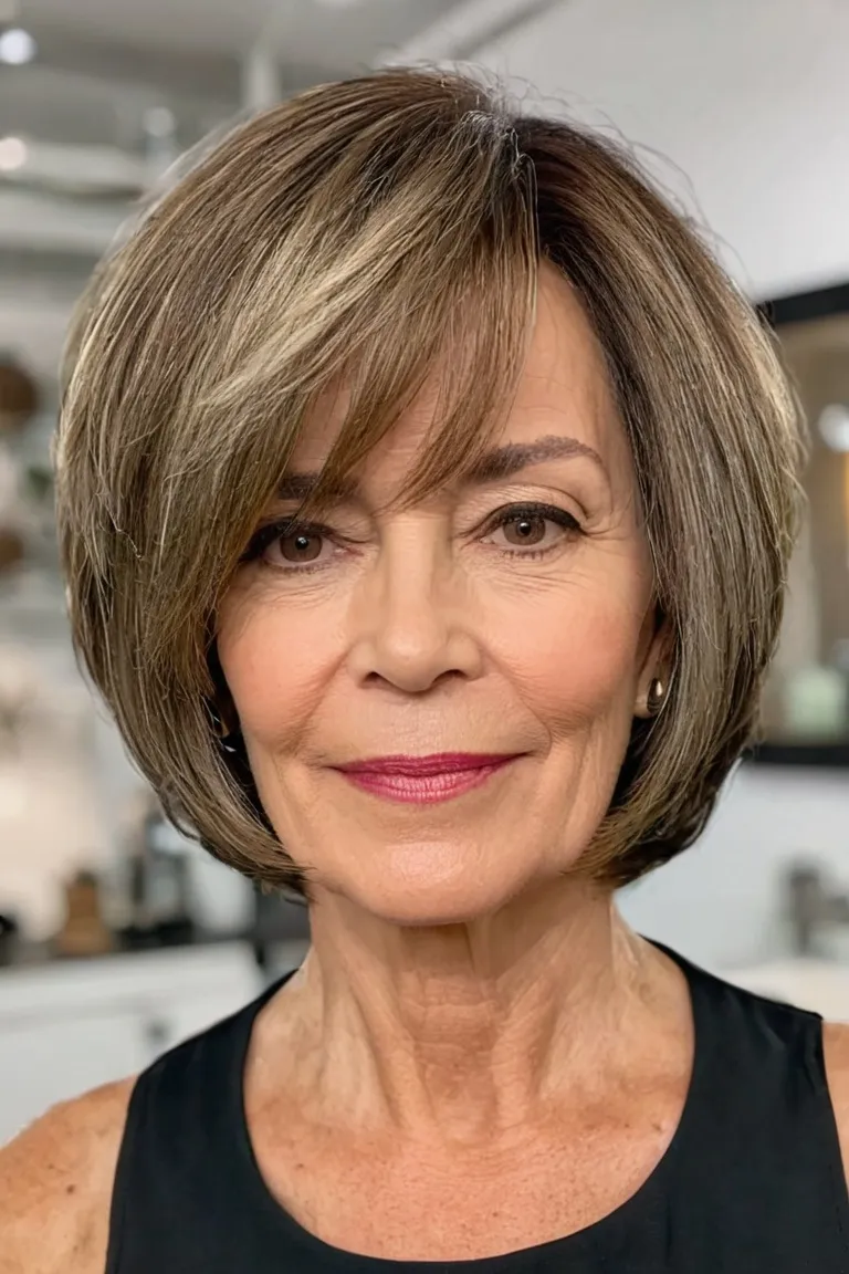 Feathered Layered Bob for Thin Hair