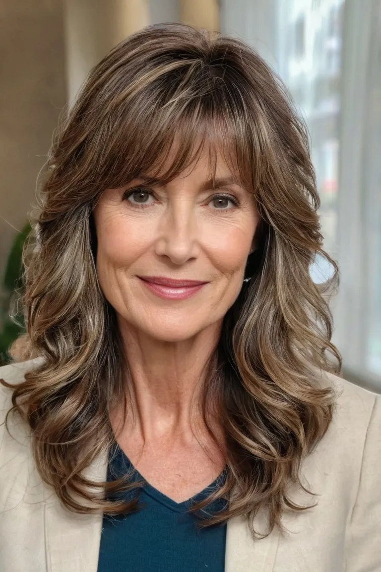 Flowy Layers With Wavy Side Bangs