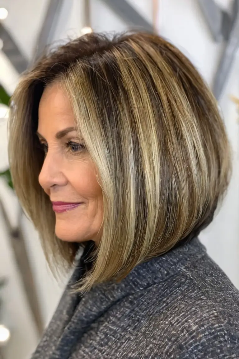 Layered Bob With Balayage Highlights