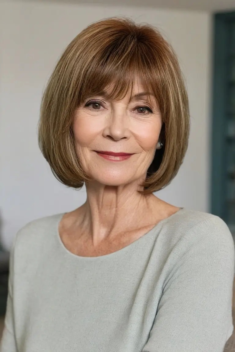 Layered Bob With Bangs