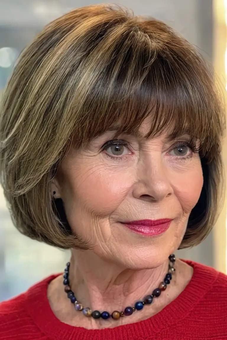 Layered Bob With Bangs