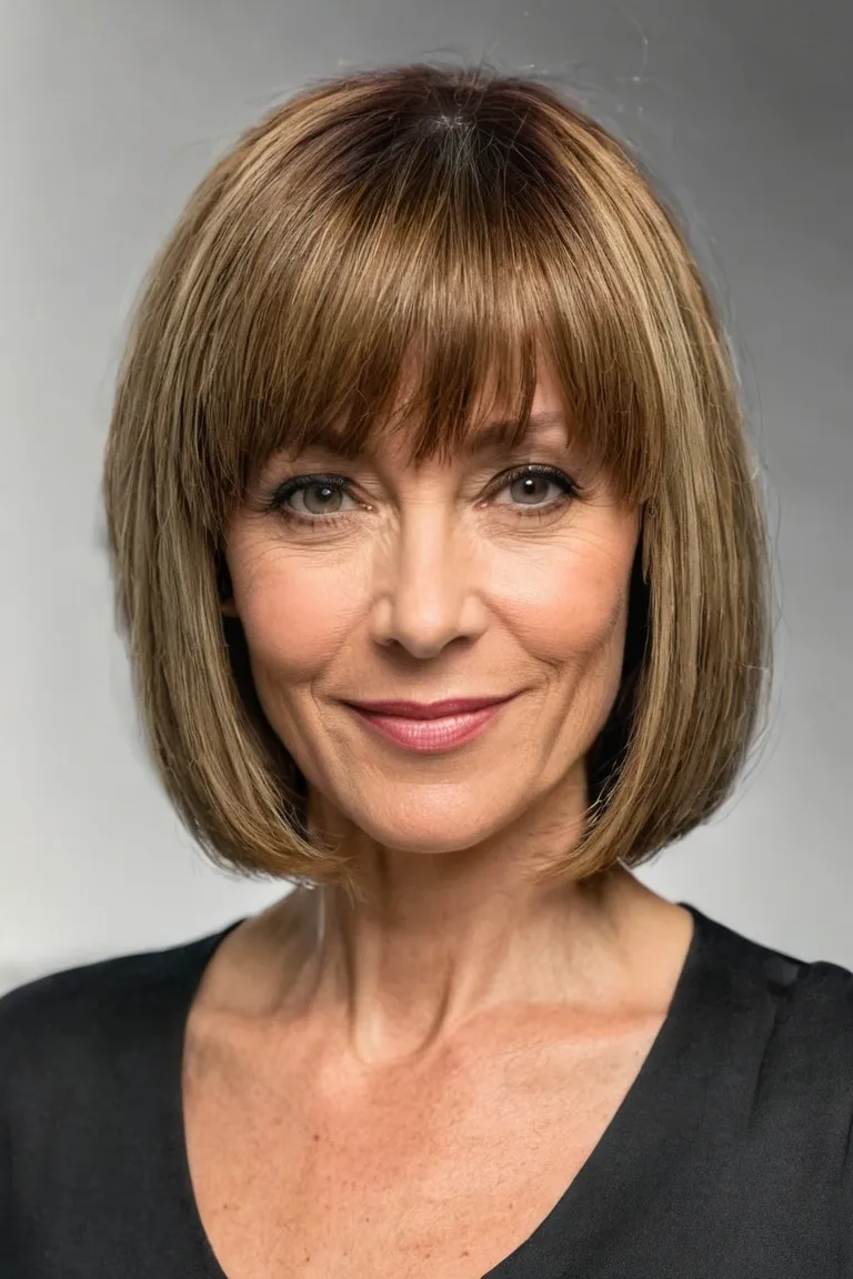 Layered Bob With Bangs