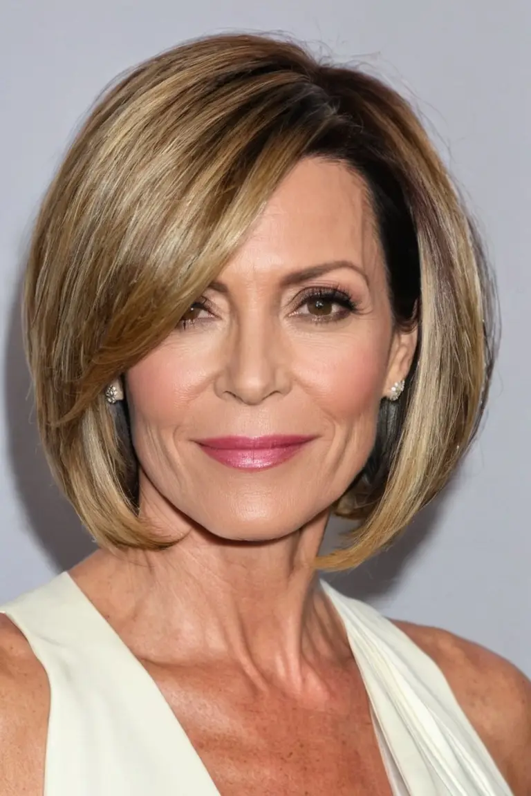 Layered Bob With Side Part