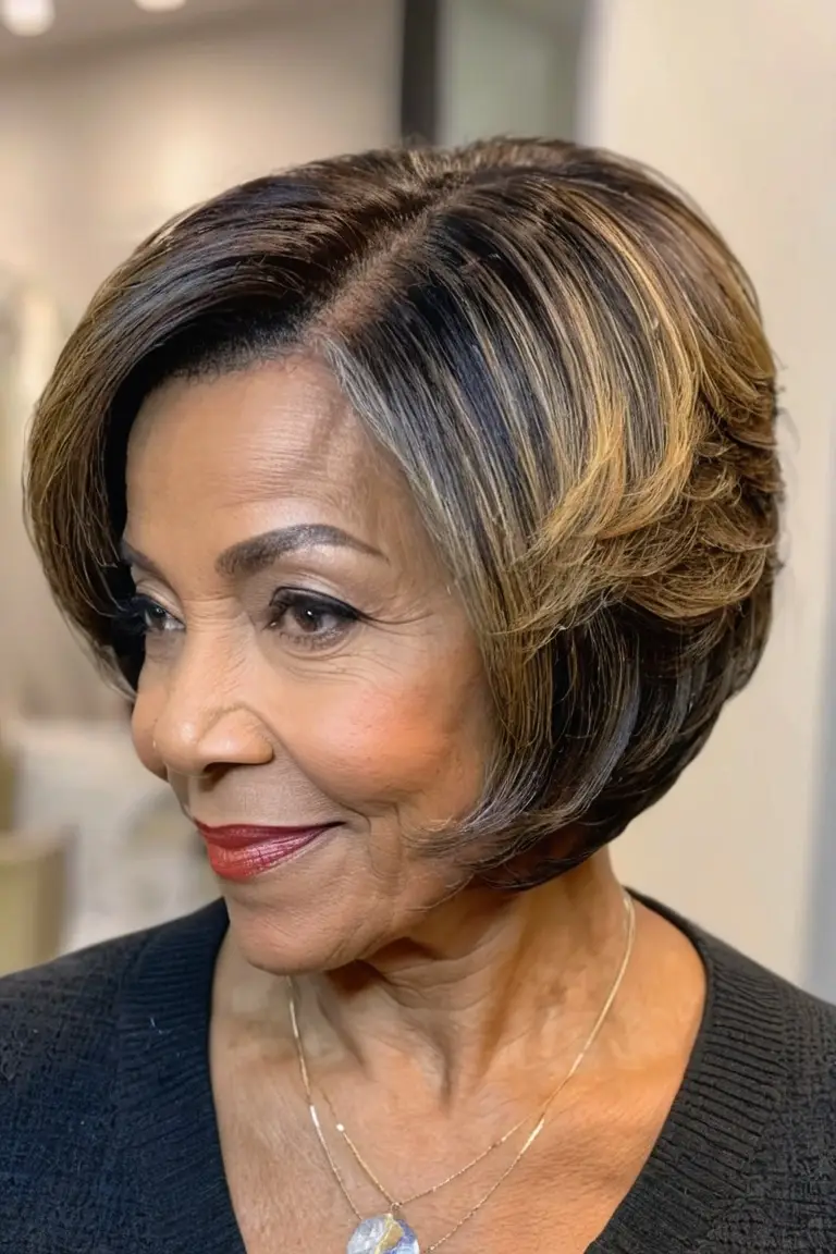 Layered Bob With Side Part