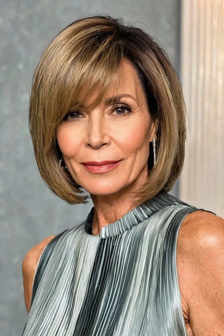 Layered Bob With Side Part