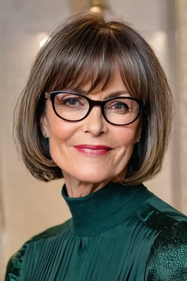Layered Bob With Swooping Bangs