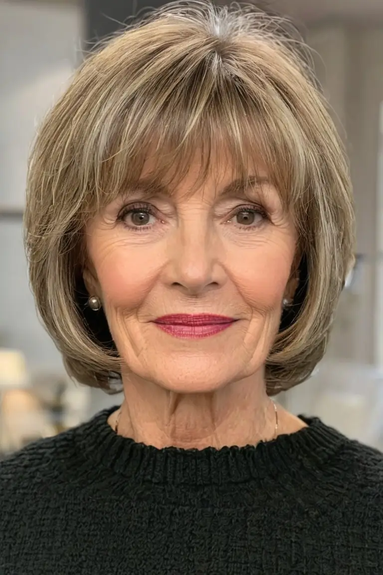 Layered Bob With Wispy Bangs