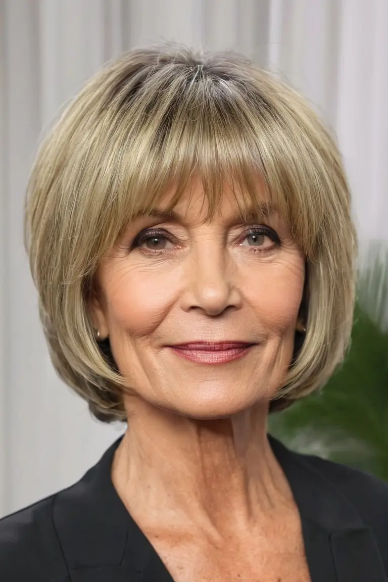 Layered Bob With Wispy Fringe