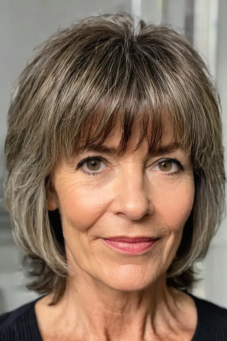 Layered Cropped Hair With Bangs