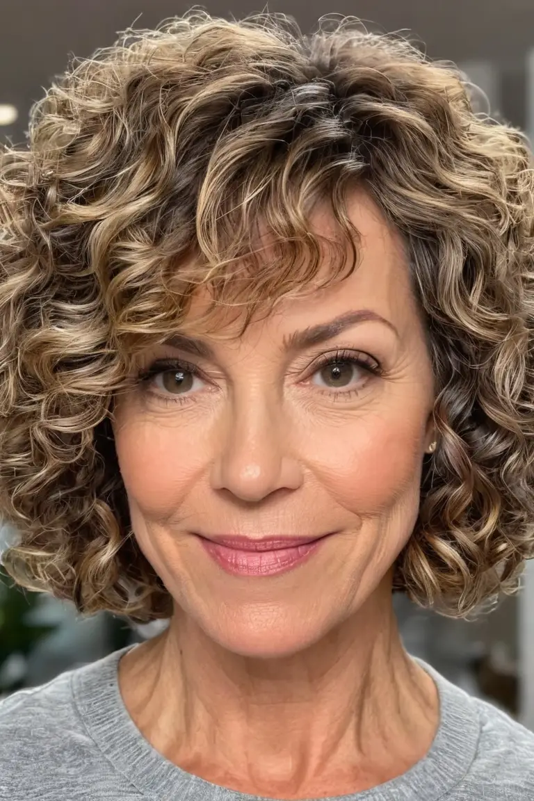 Layered Curly Bob