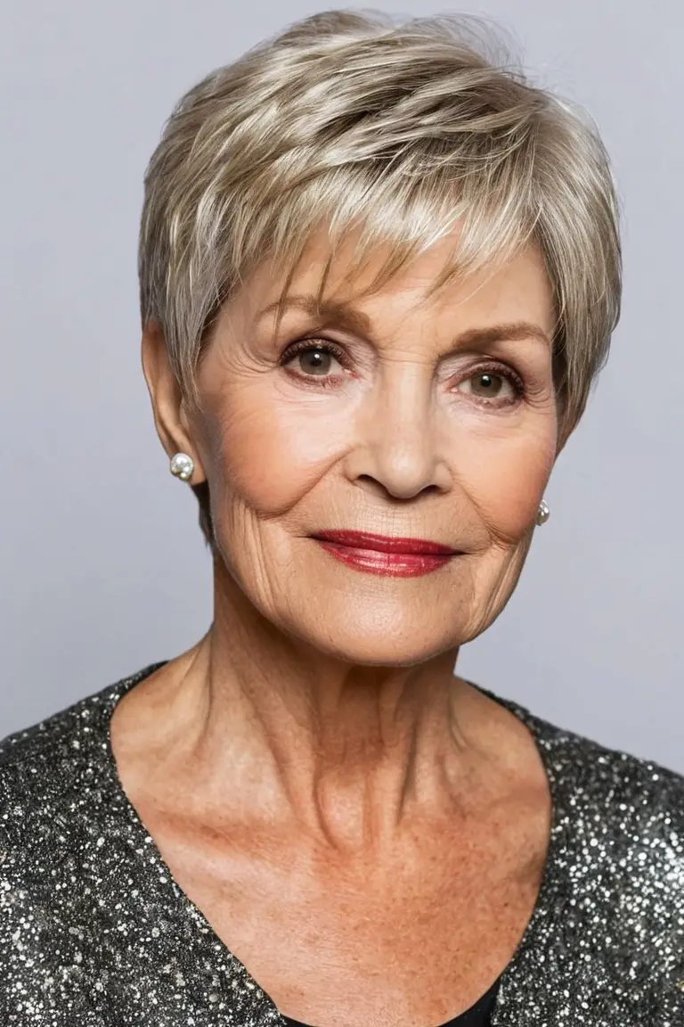 Layered Straight Pixie Cut