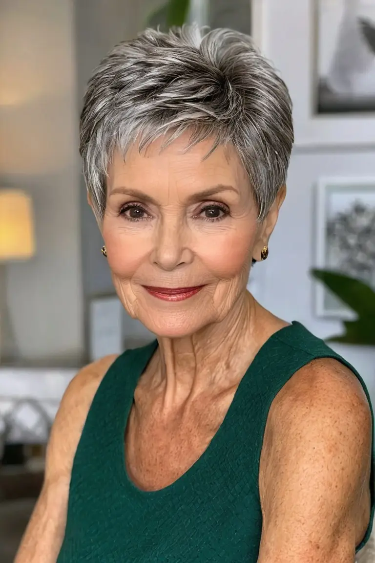 Layered, Textured Pixie Cut