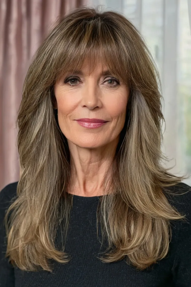 Layers With Curtain Bangs