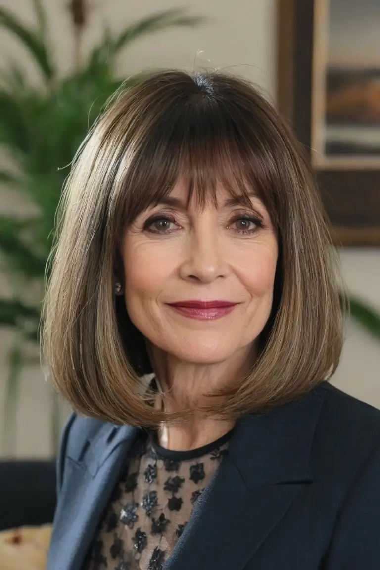 Lob (long Bob) With Curtain Bangs