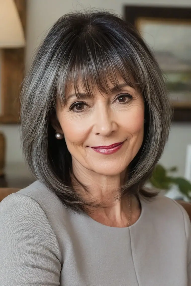 Lob With Wispy Bangs