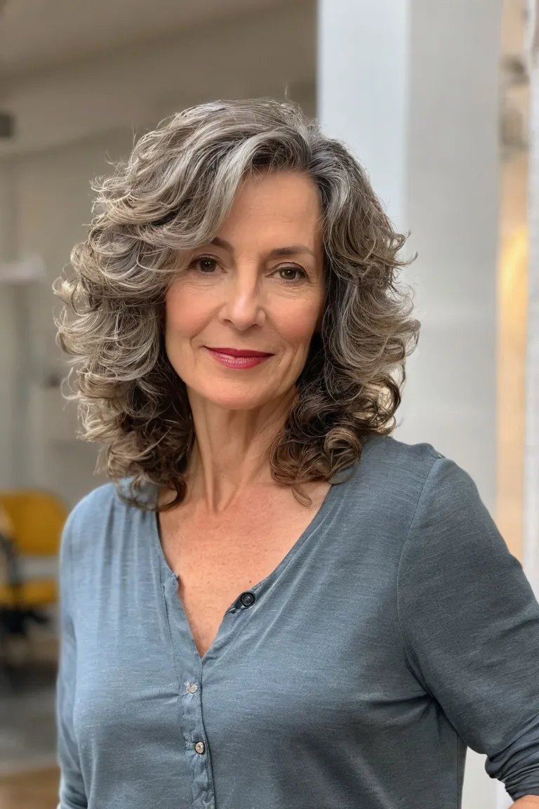 Loose Shoulder-Length Layered Curls