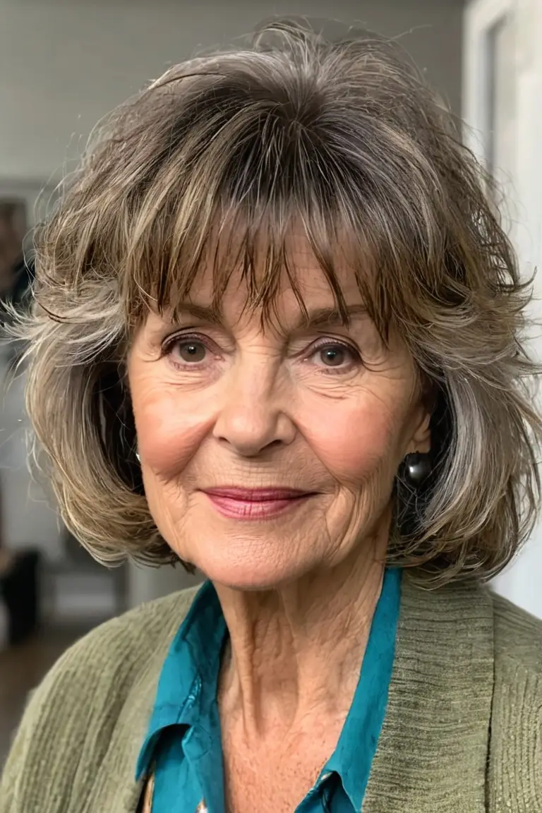 Messy Bob With Bangs