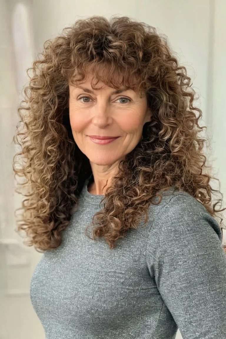 Natural Curls With Bangs