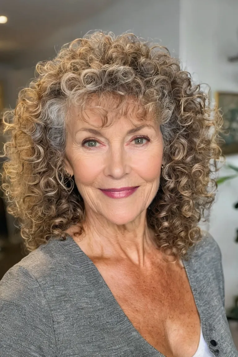 Natural Curls With Fringe