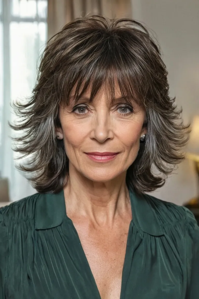 Piecey Layers With Curtain Bangs