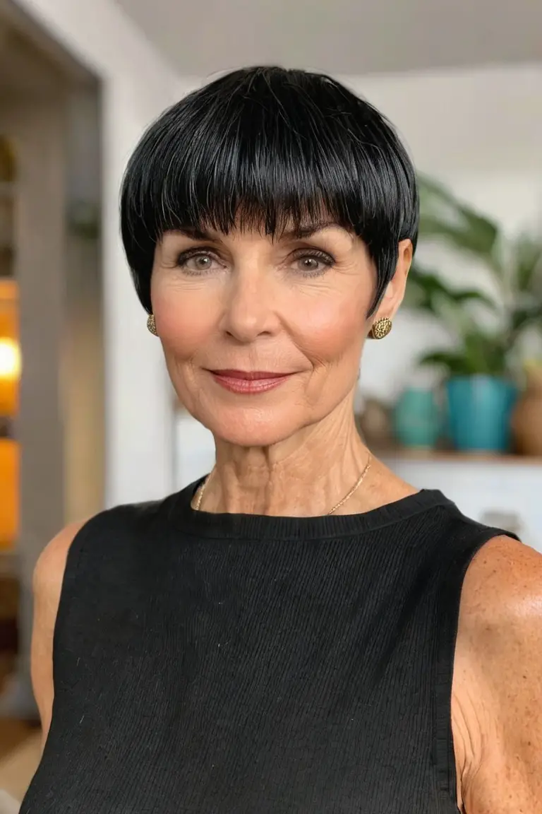 Pixie Bowl Cut With Bangs