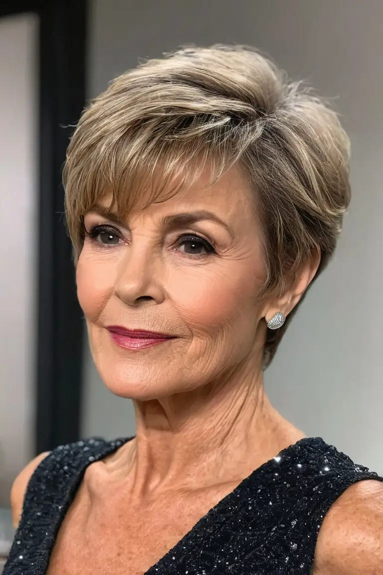 Pixie Cut With Side-Swept Bangs