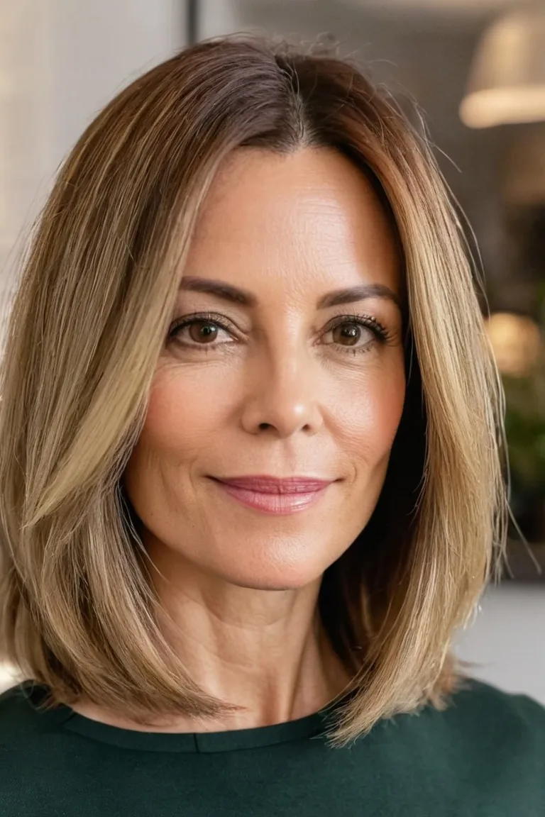 Polished Lob With Face-Framing Layers