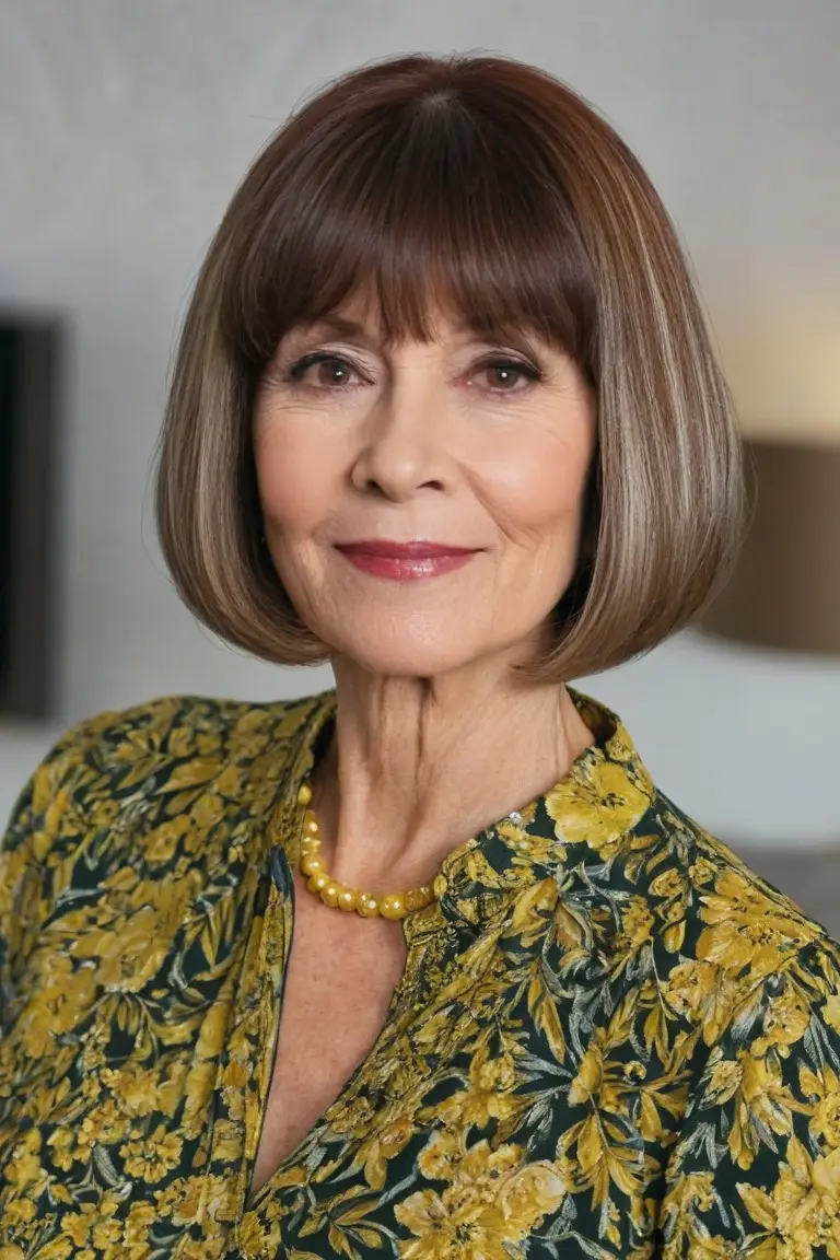 Rounded Bob With Bangs