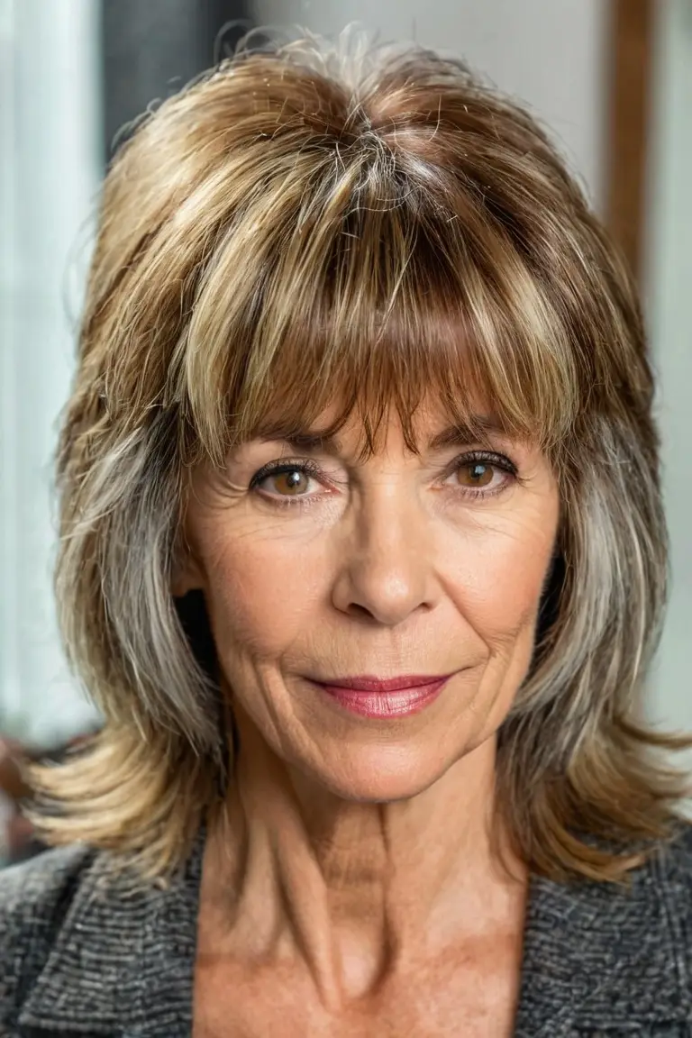Shaggy Highlights With Bangs