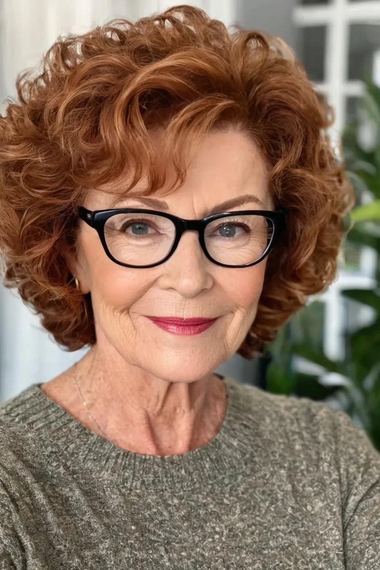 Short Auburn Curls