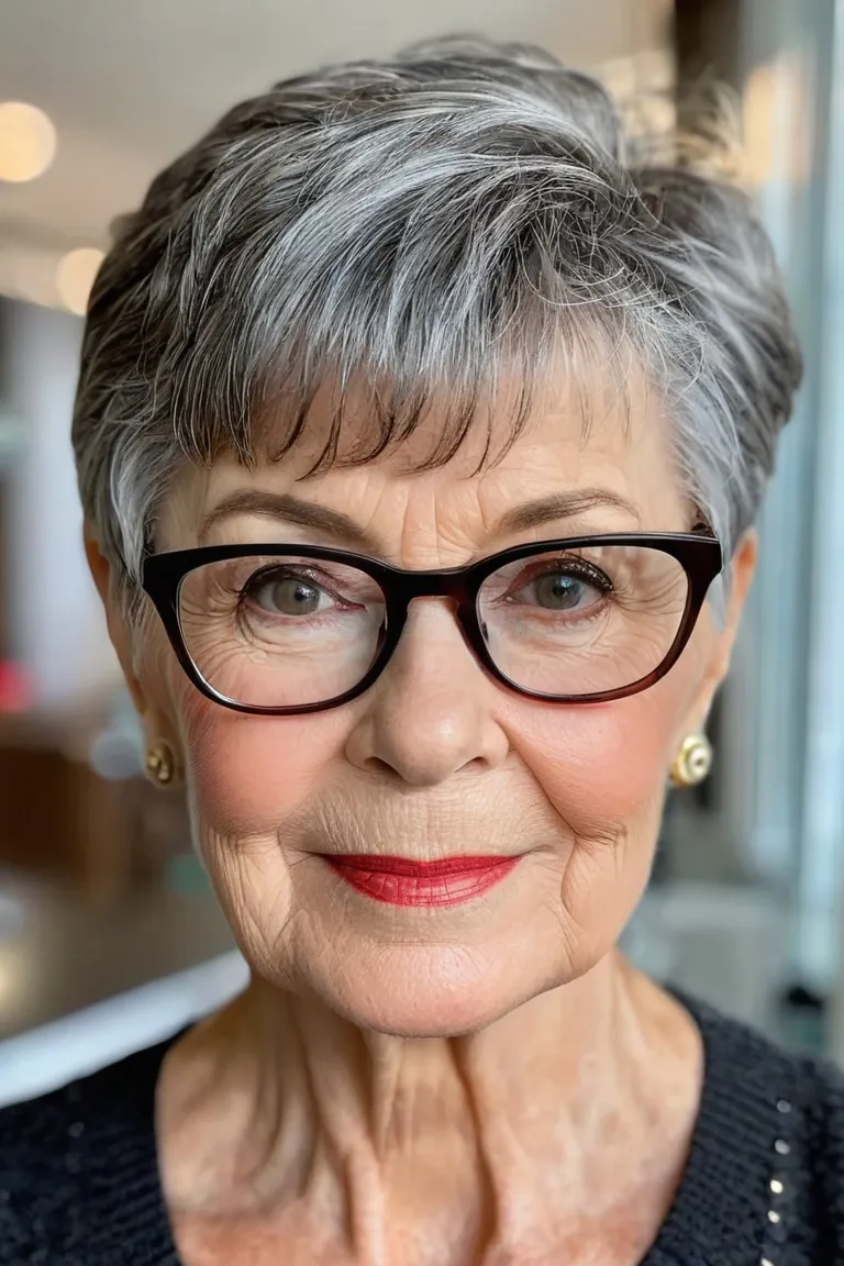 Short Pixie Cut With Bangs